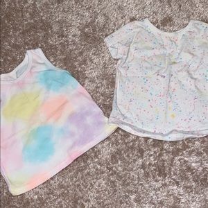 2 Toddler Girl Multi Colored Shirts